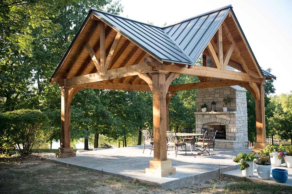 Triple Gable Grand Cedar Pergola