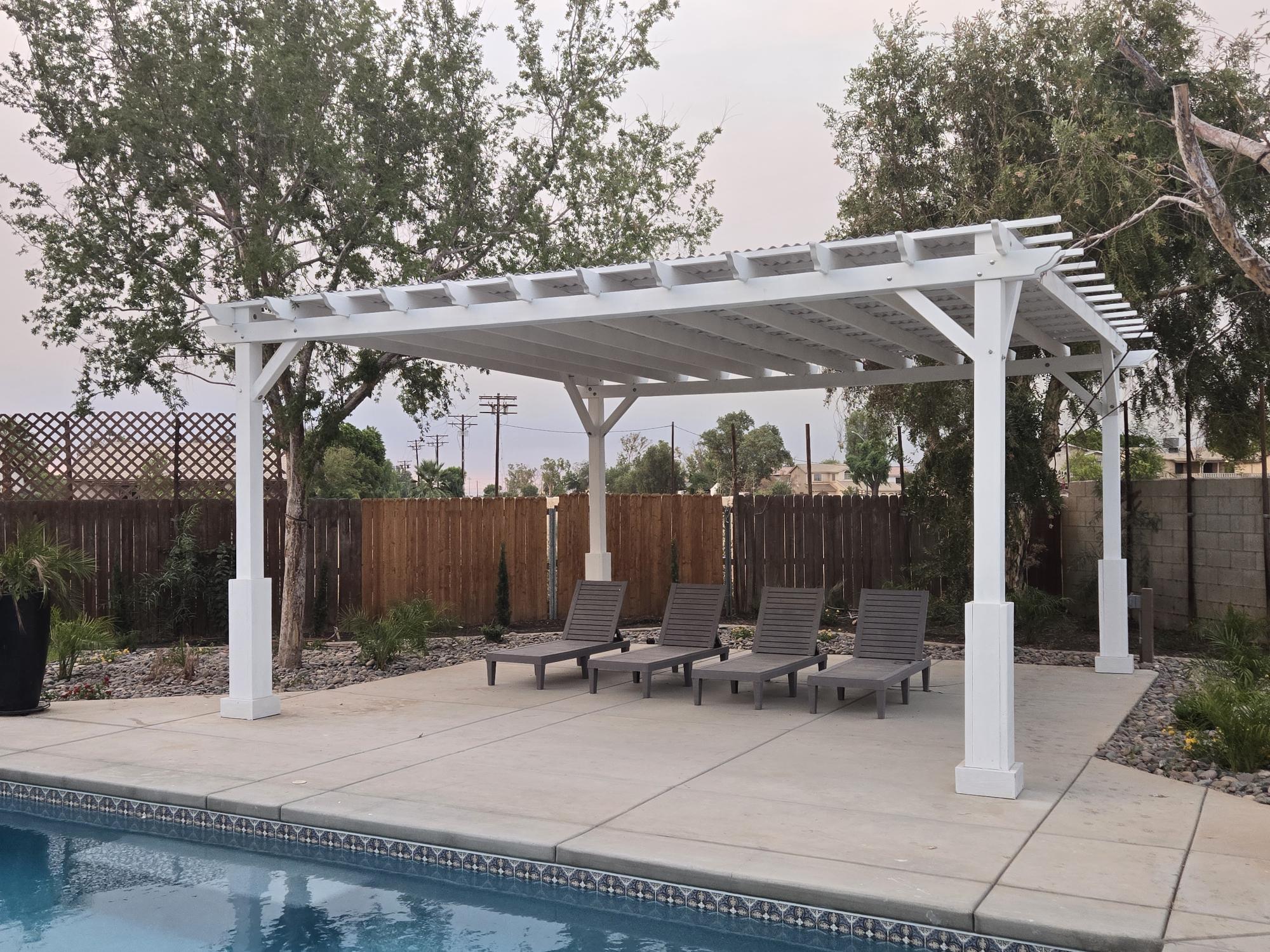 White Redwood Pergola