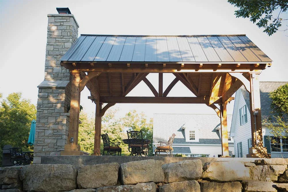 Triple Gable Grand Cedar Pergola